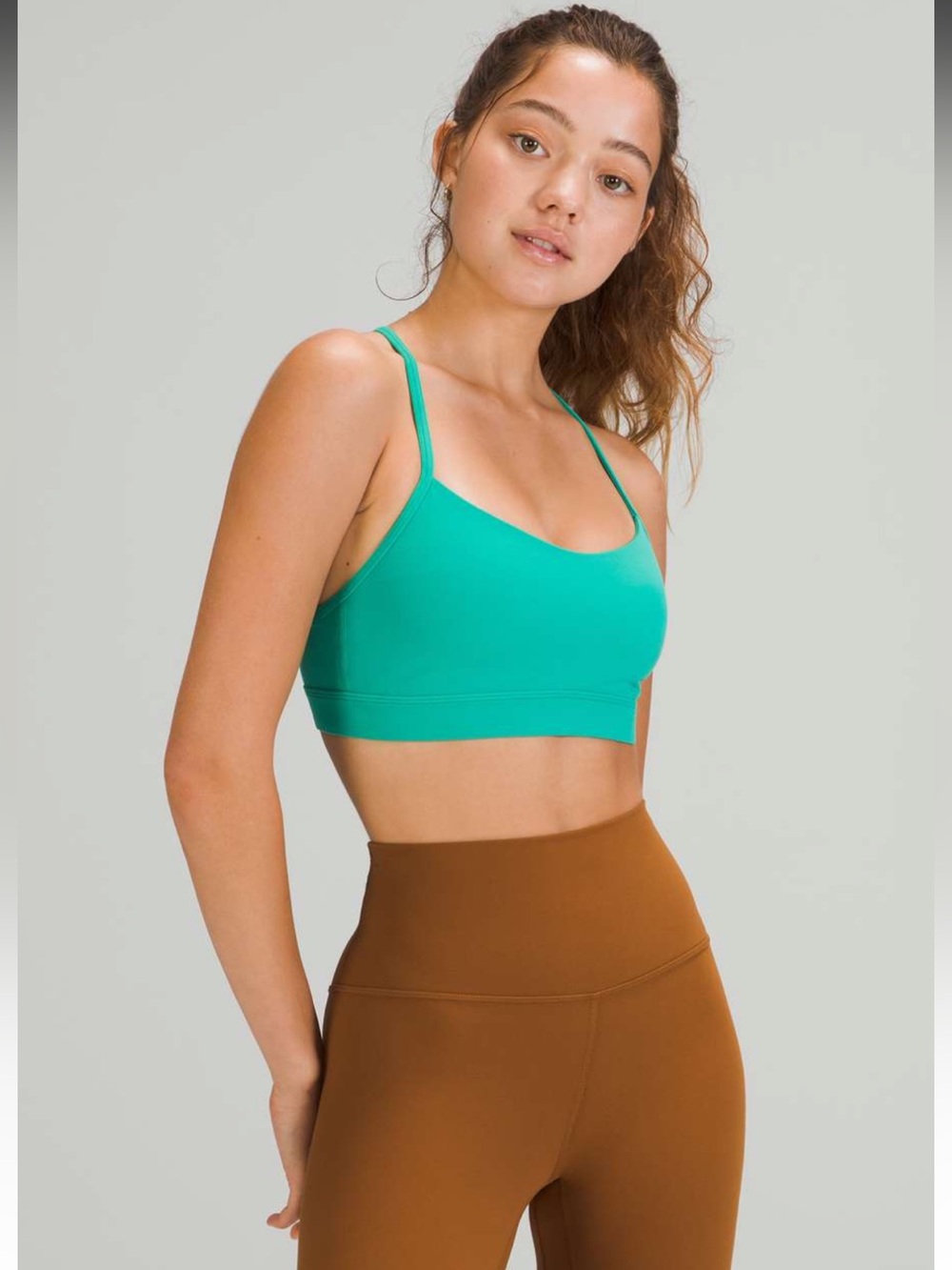 Lululemon Flow Y Bra - Maldives Green